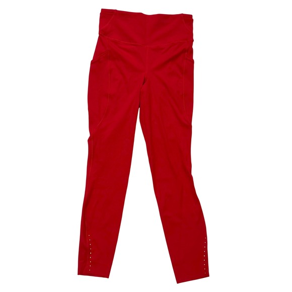 Lululemon Fast and Free HR Tight 25" Dark Red Running Leggings - Picture 1 of 5